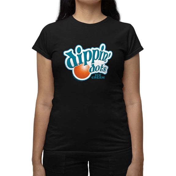 Retro Dippin' Dots Logo Graphic Women's T-shirt Tee - Ice Cream Lovers Graphic Women's T-shirt