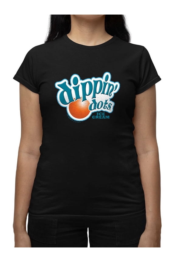 Retro Dippin' Dots Logo Graphic Women's T-shirt Tee - Ice Cream Lovers Graphic Women's T-shirt