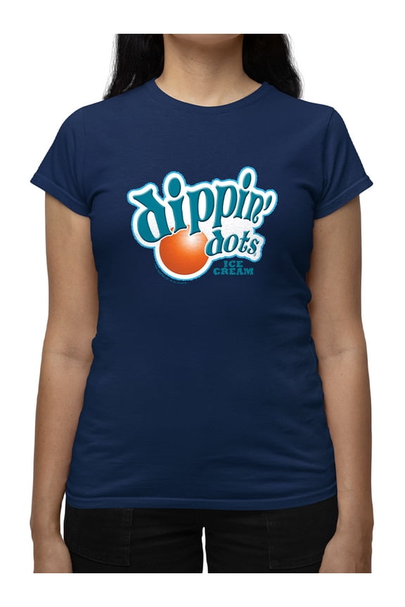 Retro Dippin' Dots Logo Graphic Women's T-shirt Tee - Ice Cream Lovers Graphic Women's T-shirt