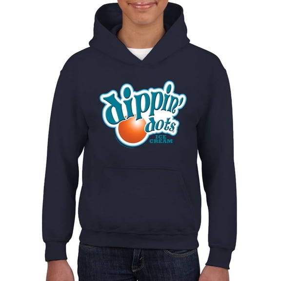 Retro Dippin' Dots Logo Graphic Youth's Hoodie Tee - Ice Cream Lovers Graphic Youth's Hoodie