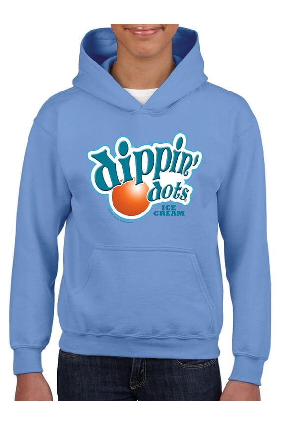 Retro Dippin' Dots Logo Graphic Youth's Hoodie Tee - Ice Cream Lovers Graphic Youth's Hoodie