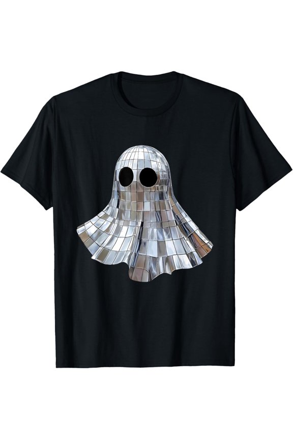 Retro Disco Boo Halloween Boo In Boujee Spooky Disco Ghost T-Shirt