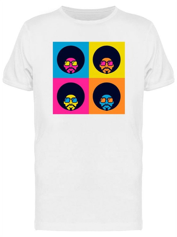 Retro Disco Dancer Portrait T-Shirt Men -Image by Shutterstock, Male x-Large