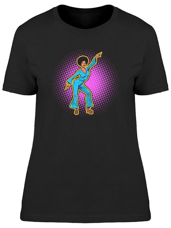 Retro Disco Dancer T-Shirt Women -Image by Shutterstock, Female Medium
