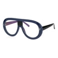 thumbnail image 1 of Retro Disco Funky Plastic Flat Top Racer Clear Lens Glasses Navy, 1 of 4