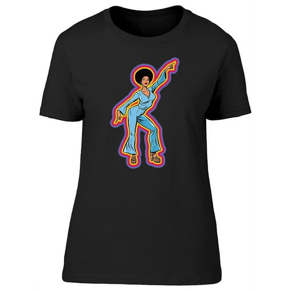 Retro Disco Woman Dancing T-Shirt Women -Image by Shutterstock, Female Small