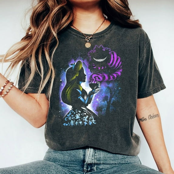 Retro Disney Alice Princess Portrait Shirt, Disney Alice In Wonderland Comfort Colors T-shirt, Disney Princess Group, The Magic Kingdom, Disneyland Trip,Pepper color,size XL