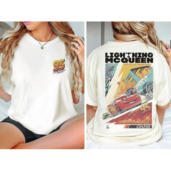 Retro Disney Cars Shirt, Vintage Lightning Mcqueen T-Shirt, Mcqueen 1977 Disney Cars Land Tee, Disney Outfit, Disney Family Trip, S-5XL Shirt