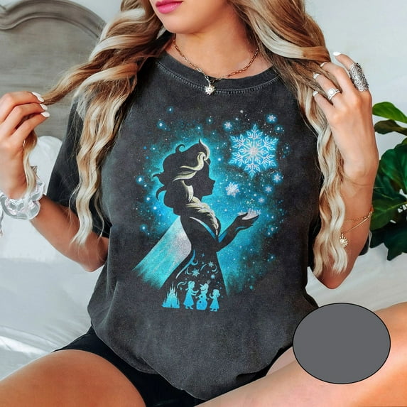 Retro Disney Frozen Elsa Princess Portrait Comfort Colors Shirt, Walt Disney World T-shirt, Disney Princess Group, The Magic Kingdom, Disneyland Vacation