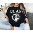 thumbnail image 1 of Retro Disney Frozen Olaf Est 2013 Classic Checkered Portrait T-Shirt, Olaf Xmas Shirt, Disneyland Family Matching Tee,Black color,size L, 1 of 5