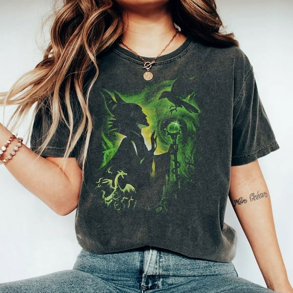 Retro Disney Maleficent Sleeping Beauty Portrait Shirt, Disney Villains Comfort Colors T-shirt, Magic Kingdom, Disney Halloween, Disneyland Trip Tee