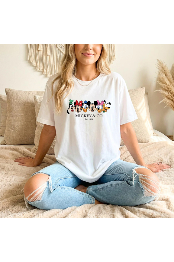Retro Disney Mickey & Co 1928 Family Disneyworld T-Shirt All Size S-5XL