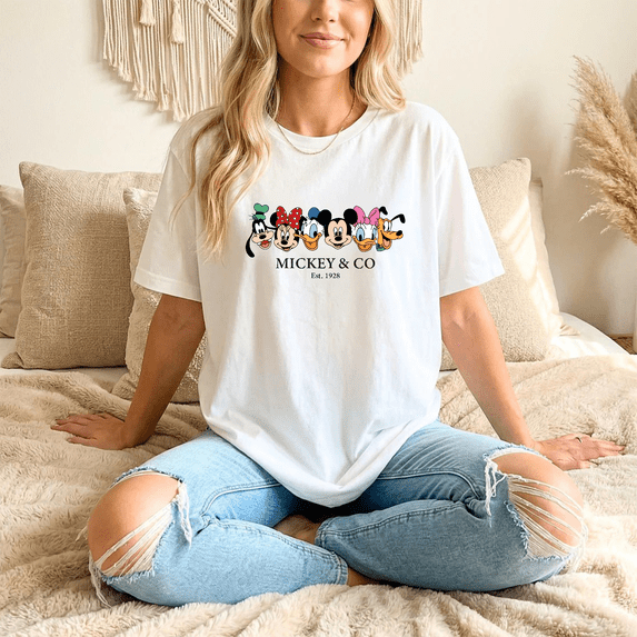 Retro Disney Mickey & Co 1928 Family Disneyworld T-Shirt All Size S-5XL