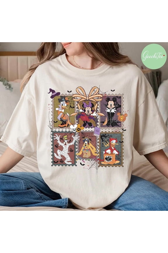 Retro Disney Mickey Halloween Coquette Shirt, Disney Halloween Trip Tshirt, Halloween Tee, Mickey and Friends Halloween