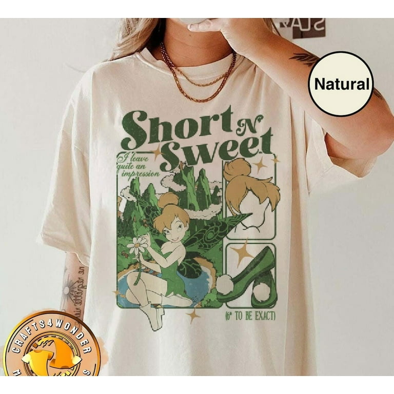 Retro Disney Peter Pan Tinker Bell Shirt, Short And Sweet