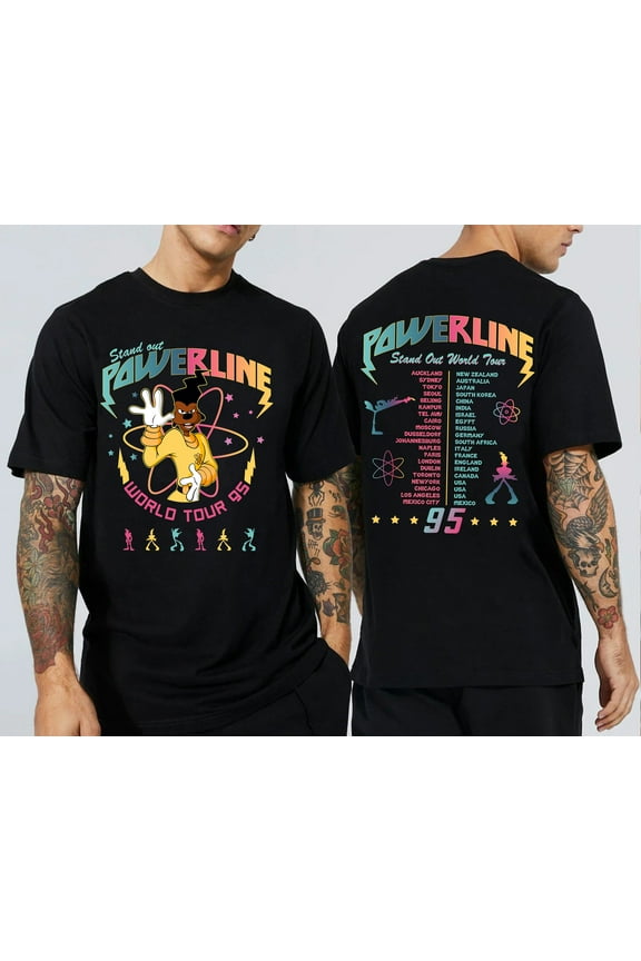 Retro Disney Powerline Stand Out World Tour 95 Shirt, Disney Vintage A Goofy Movie Powerline Shirt, WDW Matching Family Shirt, Magic Kingdom