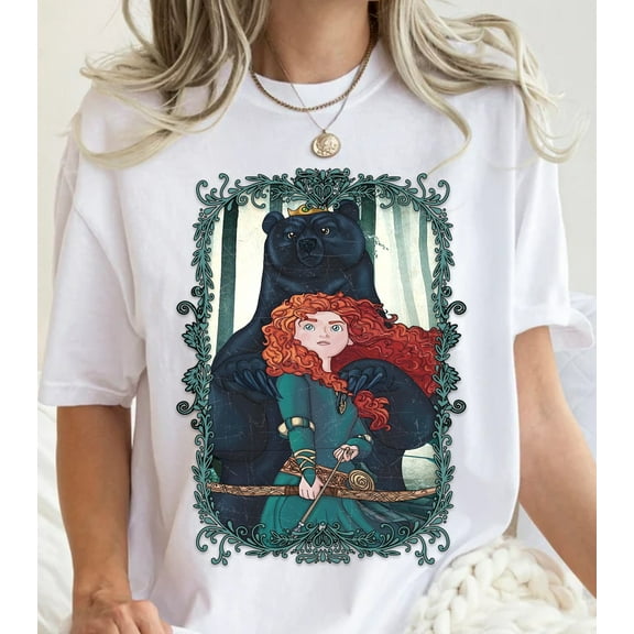 Retro Disney Princess Merida & Mor'du Comfort Colors T-Shirt. Trendy Retro Disney Merida Brave Shirt, Disneyland Trip Outfits Birthday Gift