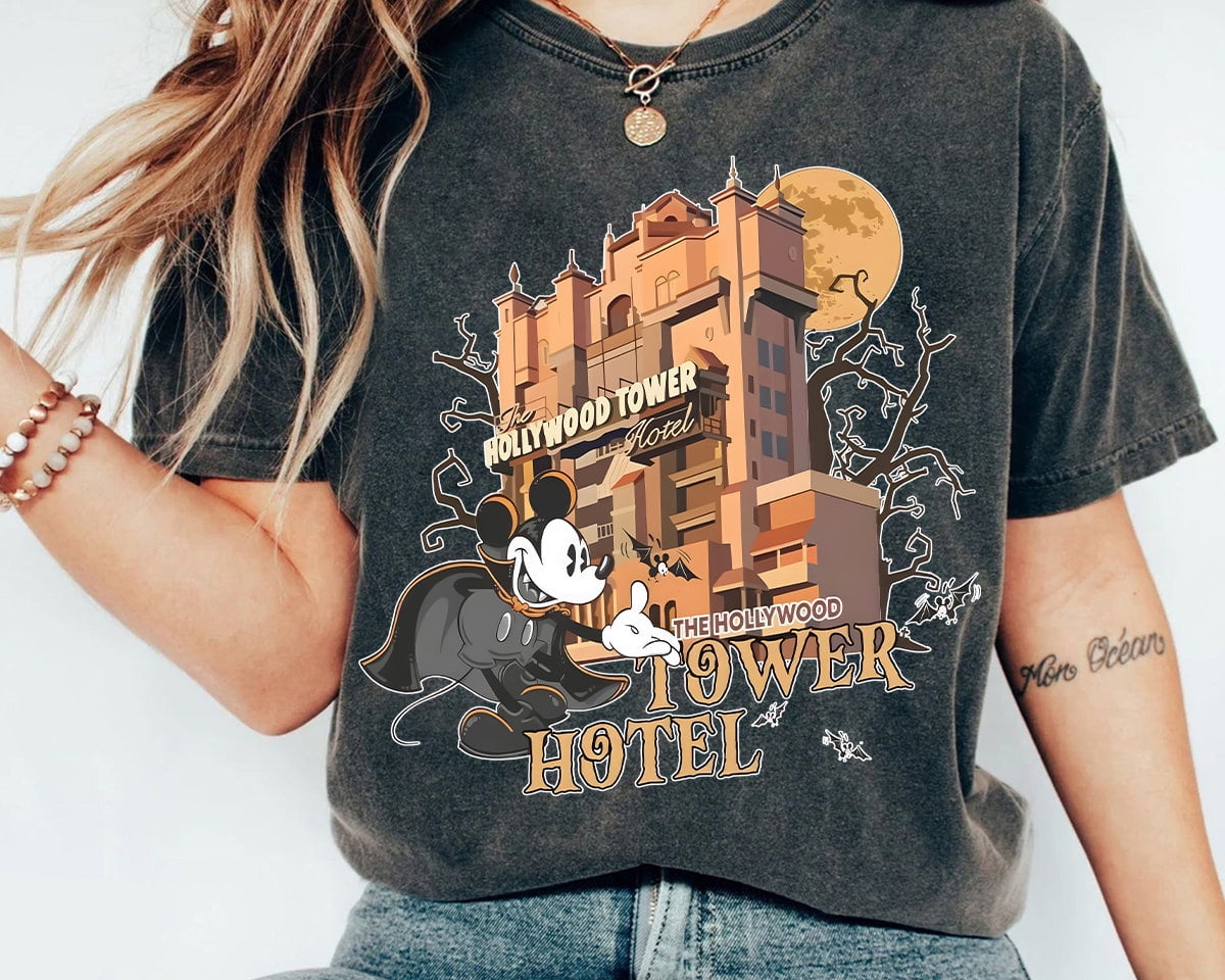 Retro Disney Tower Of Terror Shirt, Disney Mickey And Friends Halloween