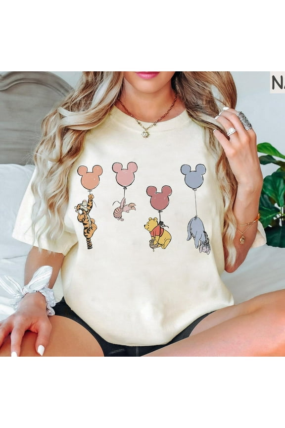 Retro Disney Winnie The Pooh Shirt, Pooh Bear Shirt, Pooh And Friend Shirt, Disney Woman Shirt, Disneyland Trip 2024 Tee, Disney Family Tees, S-5Xl Shirt