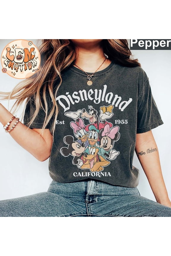 Retro Disneyland California Shirt, Disneyland Est 1955 Shirt, Disney Vacation Shirt, Mickey And Friends Shirt, Disney Trip 2024 Shirt