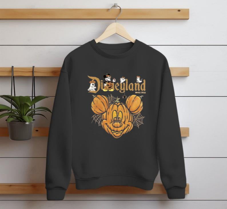 Retro Disneyland Est 1955 Mickey Mouse Halloween Sweatshirt Mickey Halloween Pumpkin Hoodie Disneyland Halloween Sweatshirt 11 COLOR OPTIONS NEW INSTOCK Walmart