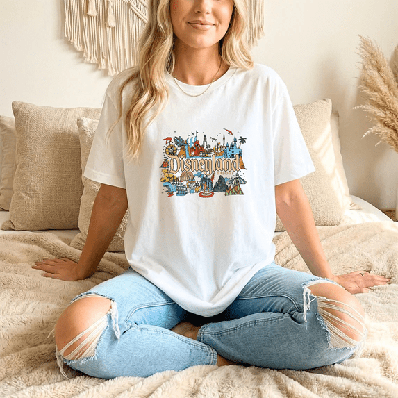 Retro Disneyland Resort Parks Walt Disney World Magic Kingdom T-Shirt All Size S-5XL