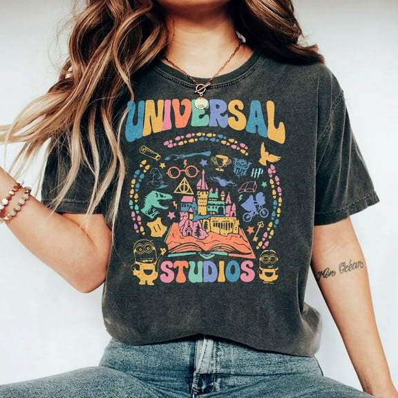 Retro Disneyland Universal Studios Comfort Colors T-Shirt, Disney Minions Shirt, Disney Theme Parks, Disney Hollywood, Disneyland Vacation Tee