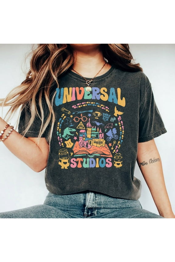 Retro Disneyland Universal Studios Comfort Colors T-Shirt, Disney Minions Shirt, Disney Theme Parks, Disney Hollywood, Disneyland Vacation Tee