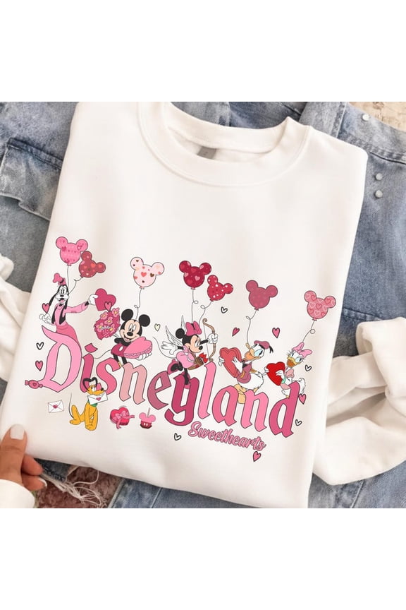 Retro Disneyland Valentine Sweatshirt Mickey Friends Sweatshirt All size S-3XL