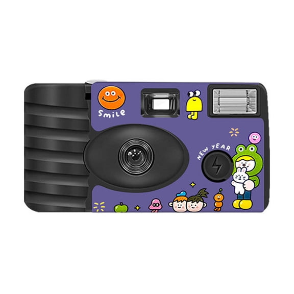 Retro Disposables Film Camera With Builts In 27 Photos Easy Operate For Beginners And Travelers for Instantly