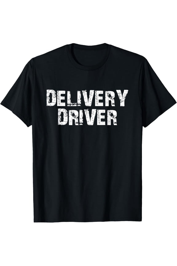Retro Distressed Delivery Driver T-Shirt Funny Professional Work Wear Apparel for Men and Women Courier Logistics Uniform Tee