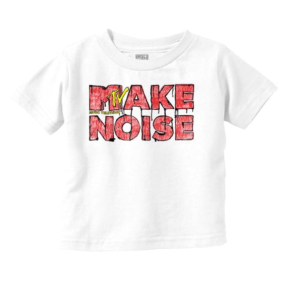 Retro Distressed MTV Logo Make Noise Toddler Boy Girl T Shirt Infant Toddler Brisco Brands 6M