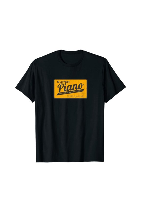 Retro Distressed Piano Playing Specialist T-Shirt by Turbo Volcano *NEW*