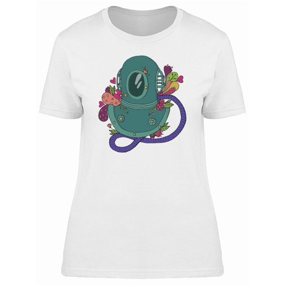 Retro Diving Helmet Colorful Tee Women's -Image by Shutterstock