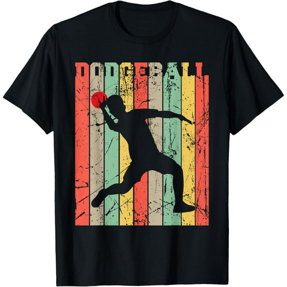 Retro Dodgeball Player Ball Game Dodgeballer T-Shirt