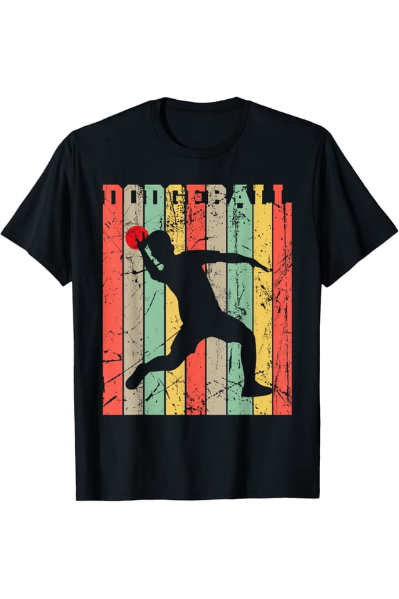 Retro Dodgeball Player Ball Game Dodgeballer T-Shirt