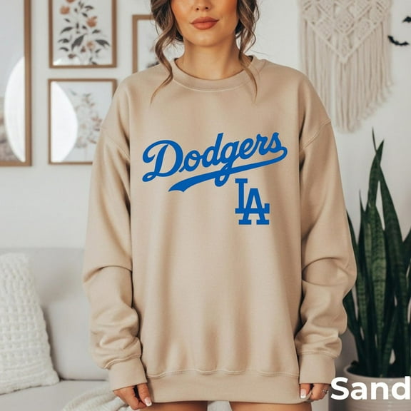 Retro Dodgers Crewneck Sweatshirt, LA Baseball Pullover, Gameday Fan Gift