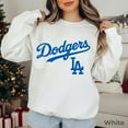 thumbnail image 1 of Retro Dodgers Crewneck Sweatshirt, LA Baseball Pullover, Gameday Fan Gift, 1 of 4