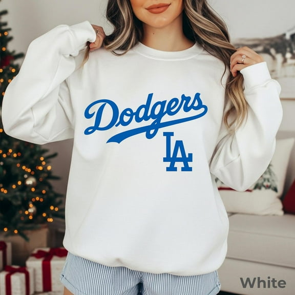 Retro Dodgers Crewneck Sweatshirt, LA Baseball Pullover, Gameday Fan Gift