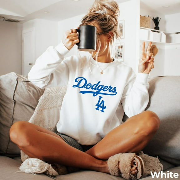 Retro Dodgers Crewneck Sweatshirt, LA Baseball Pullover, Gameday Fan Gift