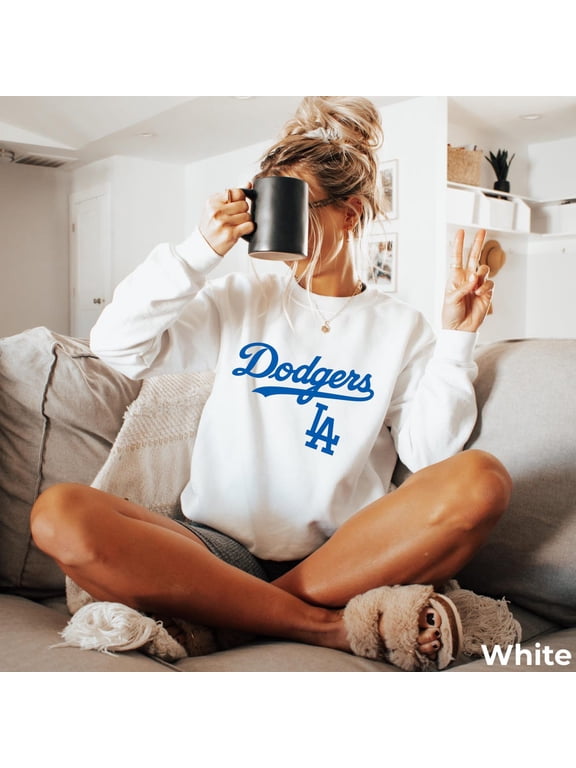 Retro Dodgers Crewneck Sweatshirt, LA Baseball Pullover, Gameday Fan Gift