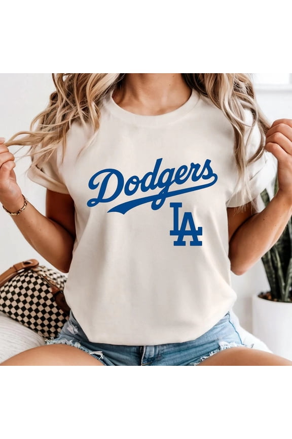 Retro Dodgers Shirt | Comfort Colors Cotton Baseball Graphic Tee | Cute Vintage Fan Gift | Game Day Top