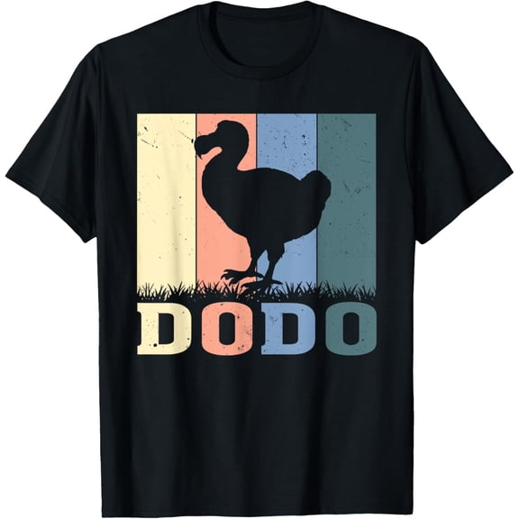Retro Dodo Bird Silhouette Dodo Bird Lover Animal Lover T-Shirt