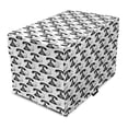 thumbnail image 1 of Retro Dog Crate Cover, Rotary Dial Silhouettes Repetitive Telephones Images on Plain Background, Easy to Use Pet Kennel Cover for Dogs, 35" x 23" x 27", Charcoal Grey and White, by Ambesonne, 1 of 6