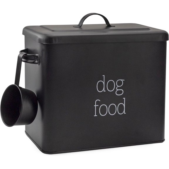 Retro Dog Food Canister ; Modern Farmhouse Style Storage Bin for Pet Food