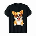thumbnail image 1 of Retro Dog Glasses Tee Graphic T Shirt Tops Chihuahua Vintage Pet Lover Casual Cotton Shirt Black S-5XL, 1 of 5