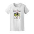 thumbnail image 1 of Retro Don't Forget To Smile Photo Quote Tee - Image by Shutterstock, 1 of 1