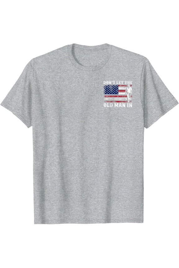 Retro Don't Let The Old Man In Cowboy US Flag For Men Women T-Shirt