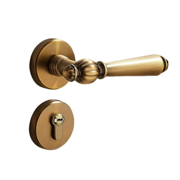 Retro Door Lock Indoor Wooden Door Lock Bedroom Door Handle Silent Door Lock