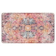 thumbnail image 1 of Retro Door Mat, 17 X 30 Inch Bohemian Light Pink Ethnic Rug Welcome Doormat Decorative Home Floor Mat, Non Slip Rubber Back and Strong Water Absorption for Outdoor Indoor Entrance Decor, 1 of 6
